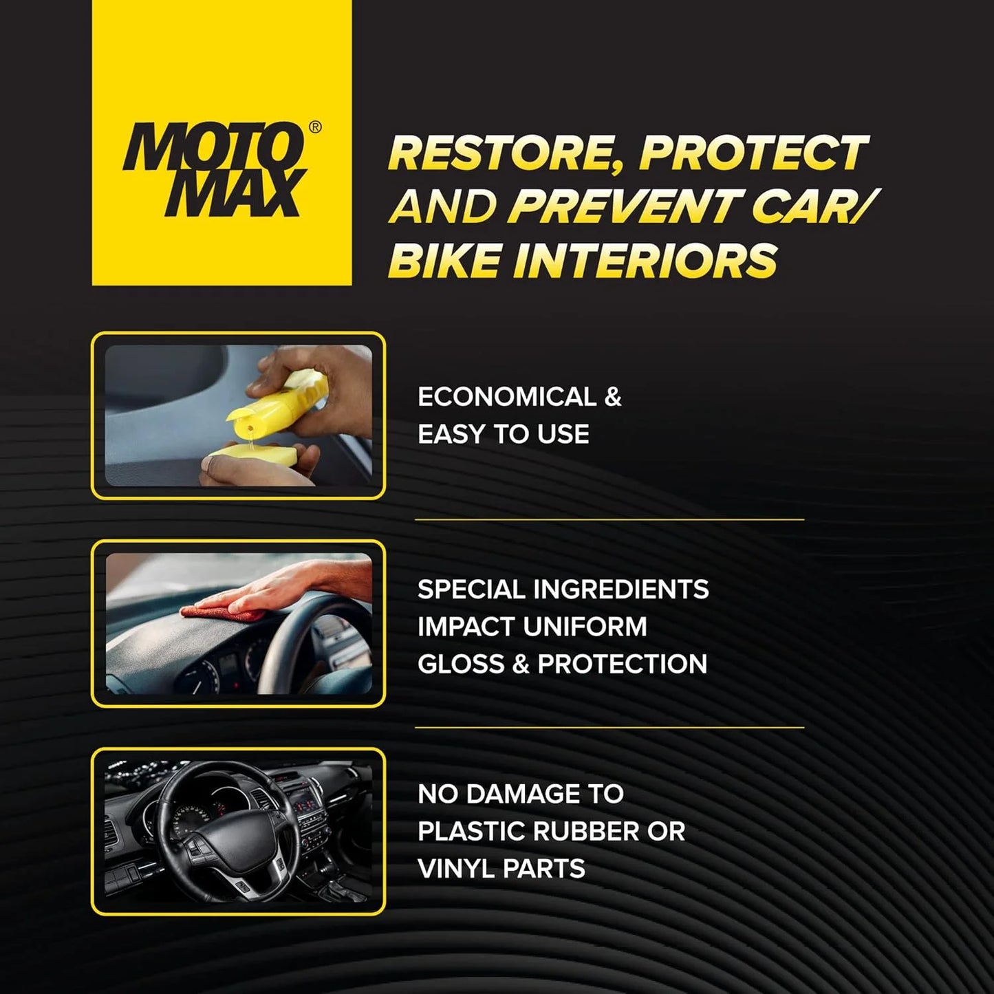 Motomax Car Dashboard Polish - 50ml | 100ml