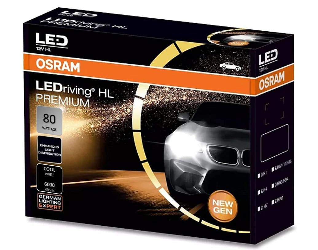 OSRAM HB3/HB4 LED Headlight Bulb 160W, Pair - 9005/6