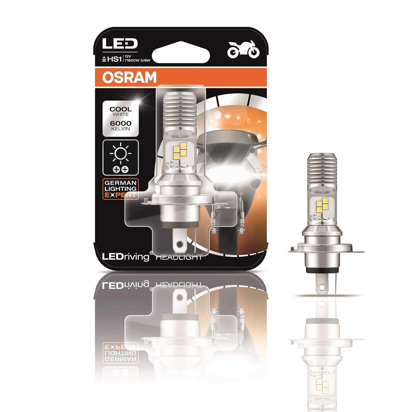 OSRAM HS1 LED Headlight Bulb For Bikes 6000K - 7285CW