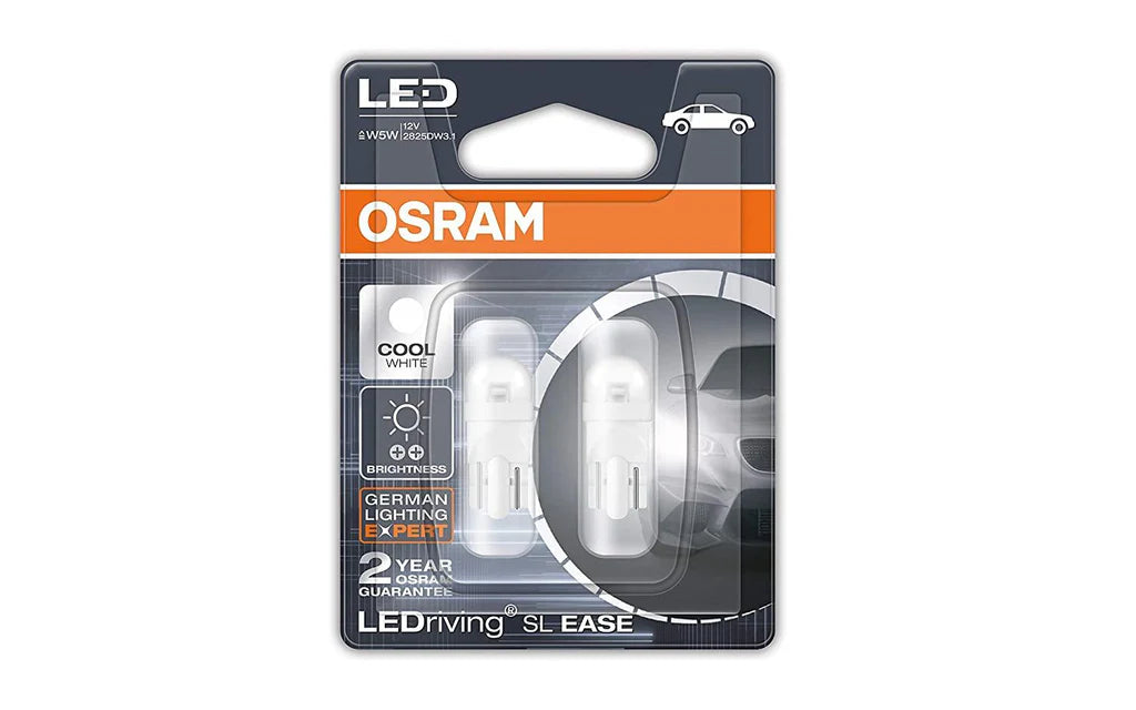 OSRAM LED T10 Parking Lamps - 6000K Cool White, Pair