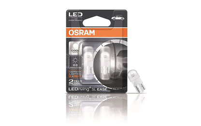 OSRAM LED T10 Parking Lamps - 6000K Cool White, Pair